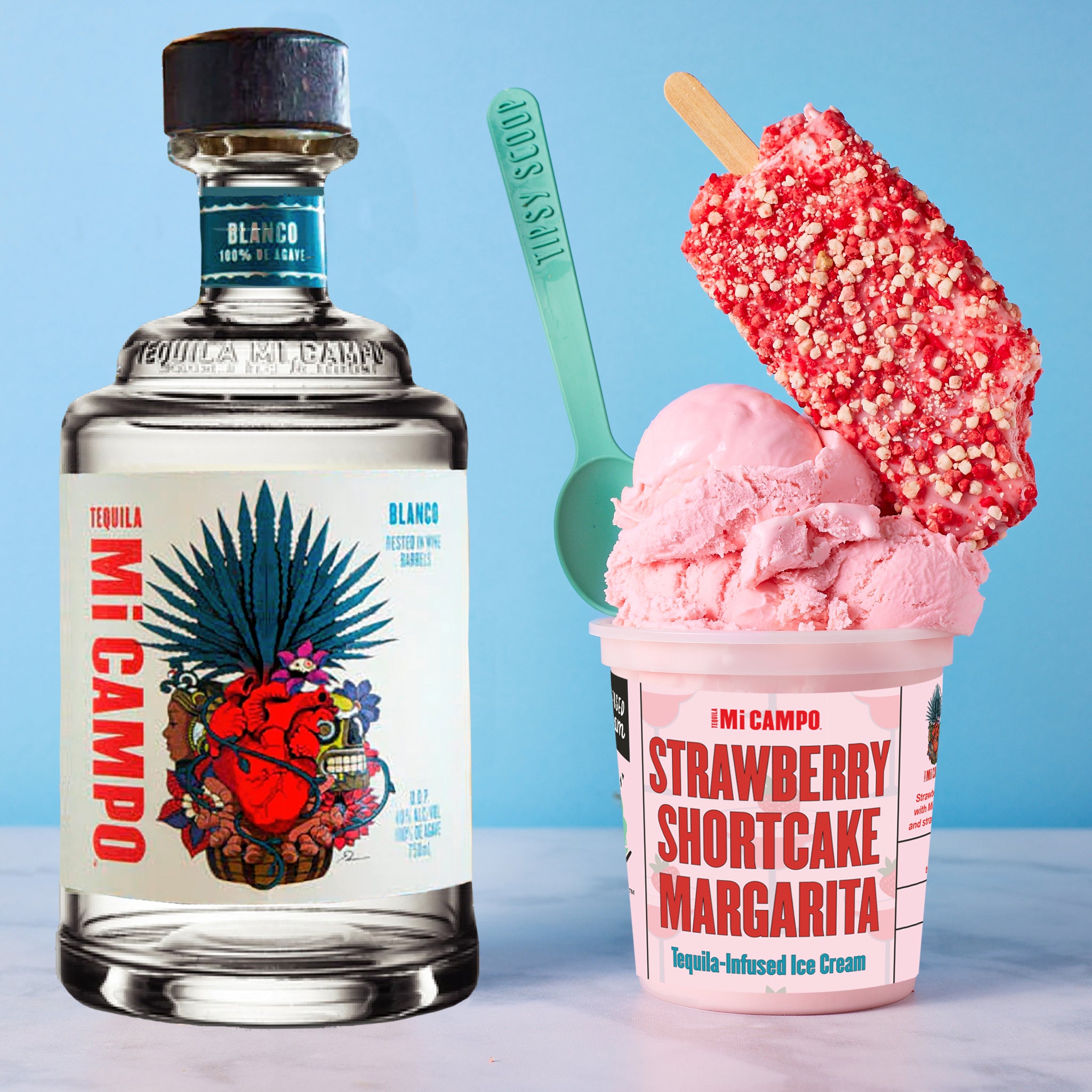 Strawberry Shortcake Margarita Ice Cream