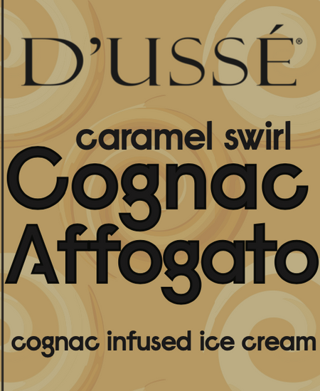 D'USSE Caramel Swirl cognac Affogato Cookie Franchise 3 gal tub