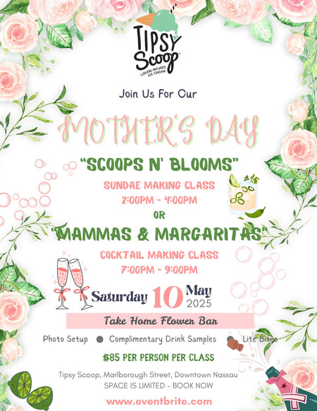 Mother's Day "Scoops N Blooms" Cocktail Making Class - Bahamas (5/10)