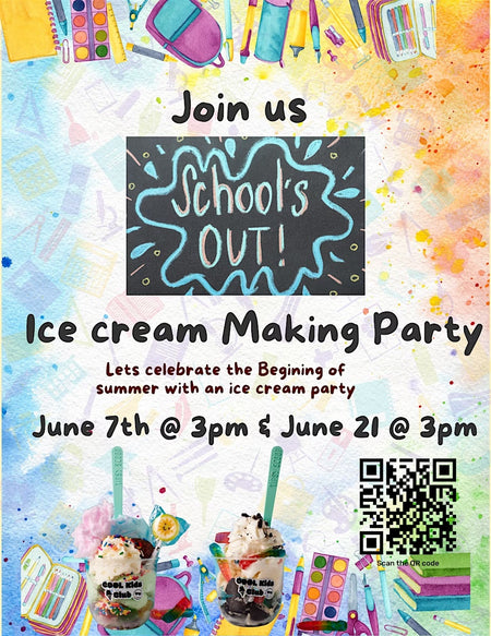 NEW-Kids Class! Schools out Kids Sundae Making Class