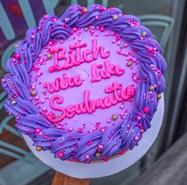 "We're Like Soulmates" Boozy Ice Cream Cake